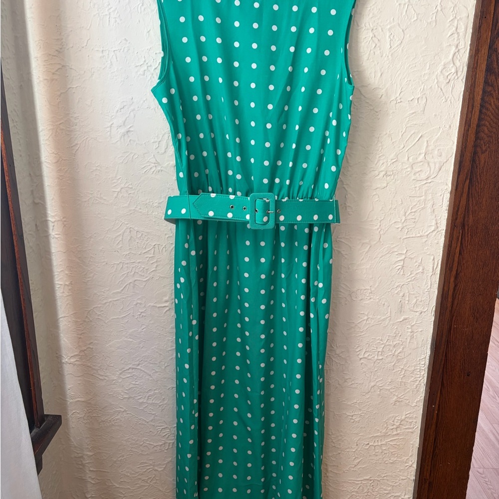 Blair Green Polka Dot Maxi Dress